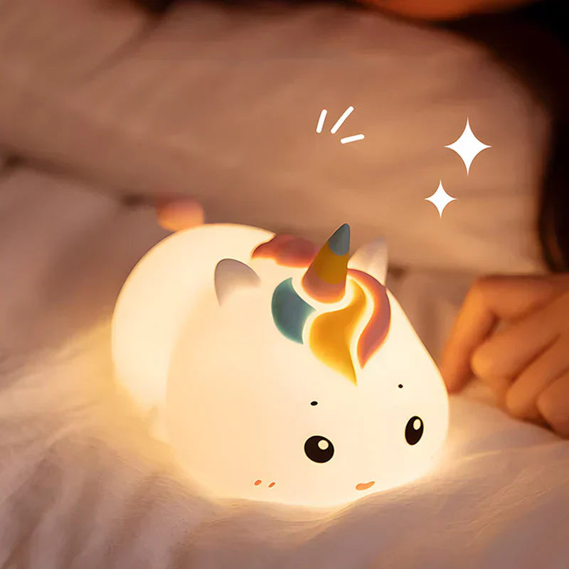 Frendorf | DreamyGlow Einhorn Touch Nachttischlampe