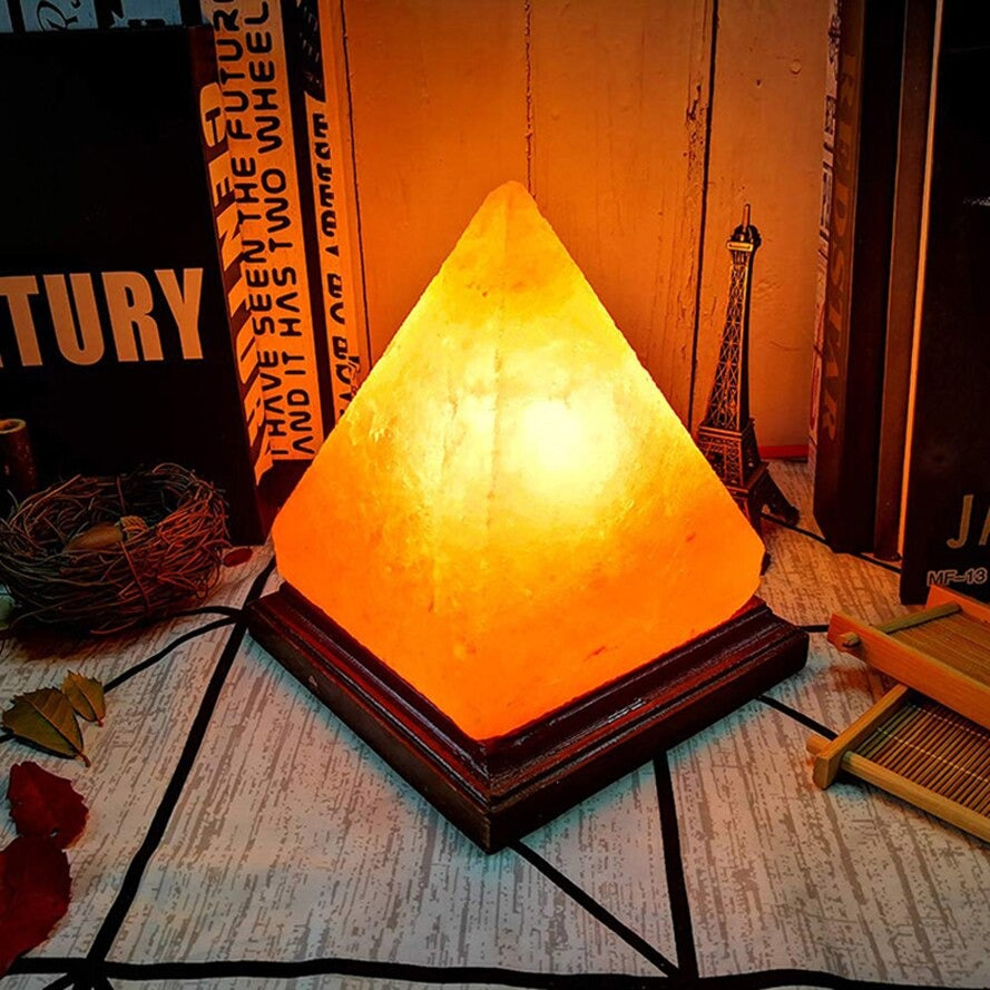 Frendorf | ZenGlow Pyramide Himalaya-Salzlampe – Beruhigendes warmes Umgebungslicht