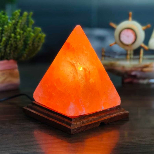 Frendorf | ZenGlow Pyramide Himalaya-Salzlampe – Beruhigendes warmes Umgebungslicht