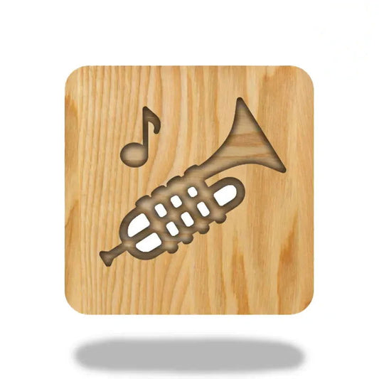 Frendorf | TrumpHarmony – Holz-Trompetenlampe für Musikliebhaber