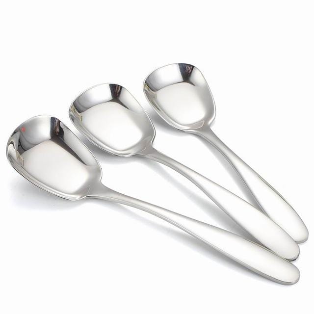 Frendorf | TrioServe - Elegantes 3-teiliges Servierlöffel-Set mit flachem Boden