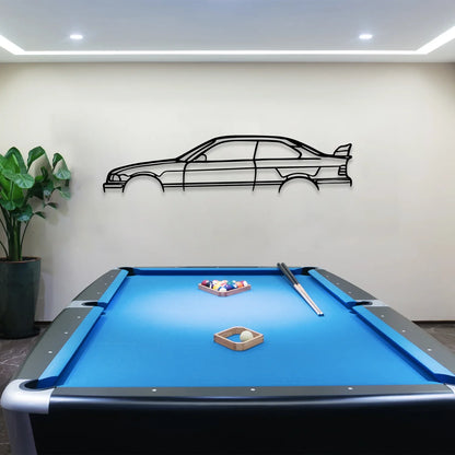E36 M3 Auto Silhouette Metall Wandkunst