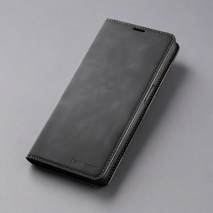 Frendorf | Lederhülle für iPhone 15 mit Brieftaschenformat | Magnetische Klapphülle mit Kartenfächern