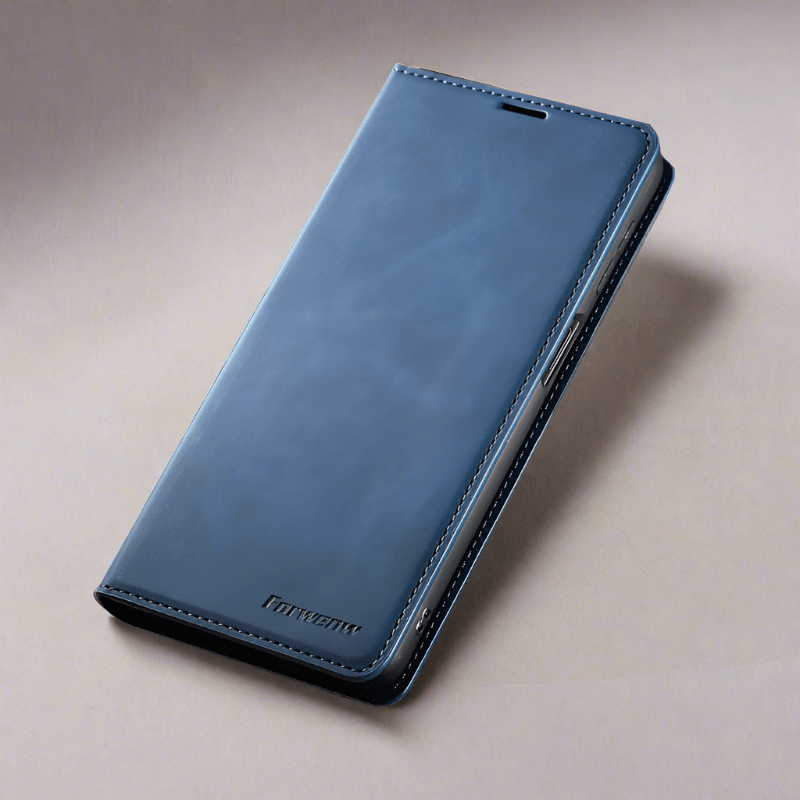 Frendorf | Lederhülle für iPhone 15 mit Brieftaschenformat | Magnetische Klapphülle mit Kartenfächern