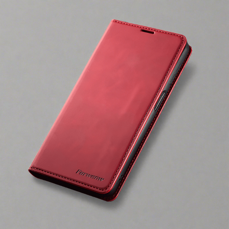 Frendorf | Lederhülle für iPhone 15 mit Brieftaschenformat | Magnetische Klapphülle mit Kartenfächern