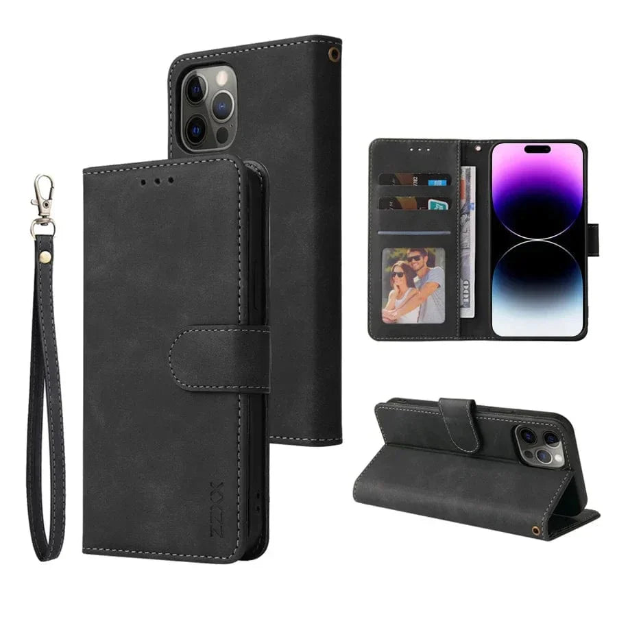 Frendorf | Leder iPhone Wallet Flip Cover Magnetische Hülle