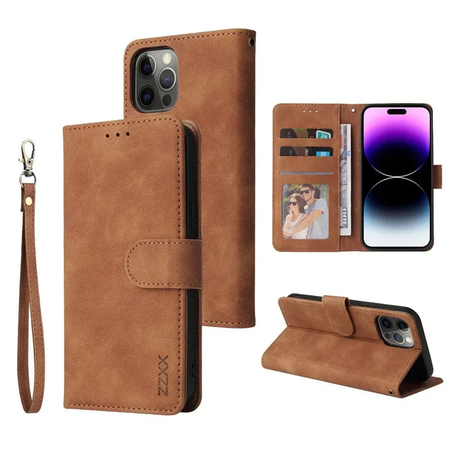 Frendorf | Leder iPhone Wallet Flip Cover Magnetische Hülle