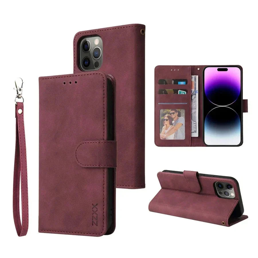 Frendorf | Leder iPhone Wallet Flip Cover Magnetische Hülle