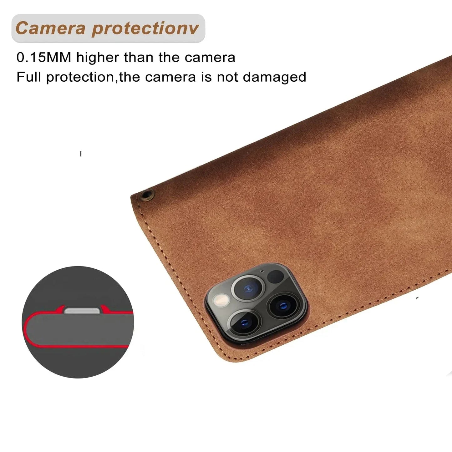 Frendorf | Leder iPhone Wallet Flip Cover Magnetische Hülle