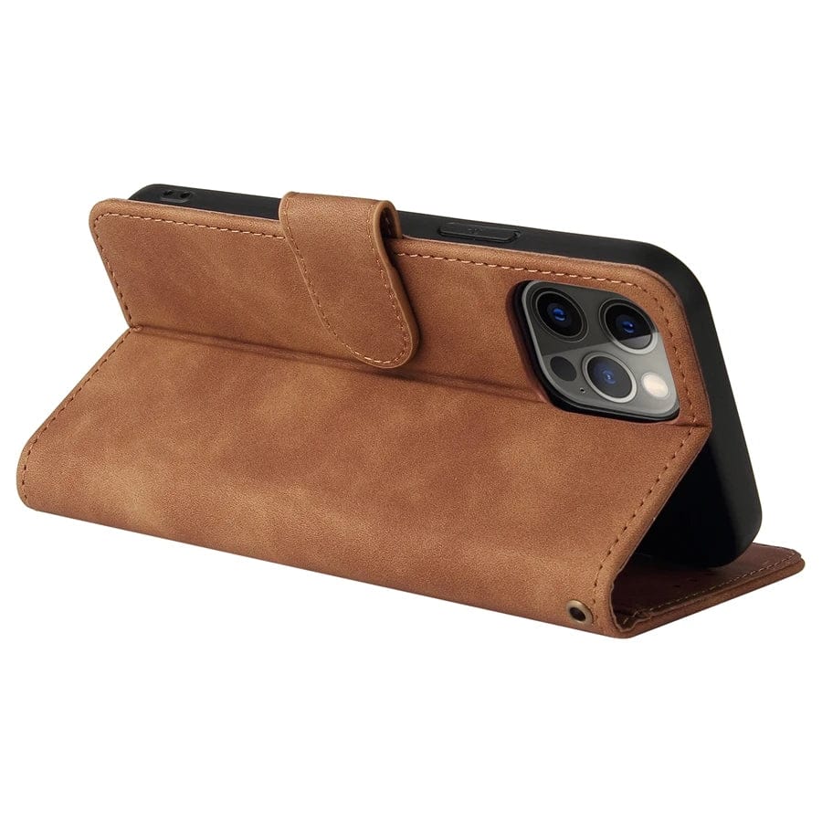 Frendorf | Leder iPhone Wallet Flip Cover Magnetische Hülle