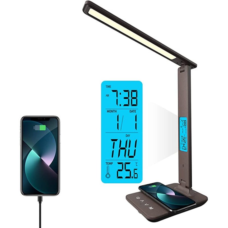 Frendorf | LED Schreibtischlampe mit einem stilvollen kabellosen Ladegerät für Ihren Raum