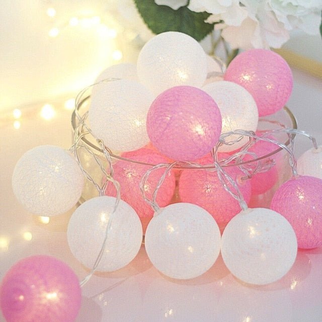 LED Baumwollball Girlande Lichter