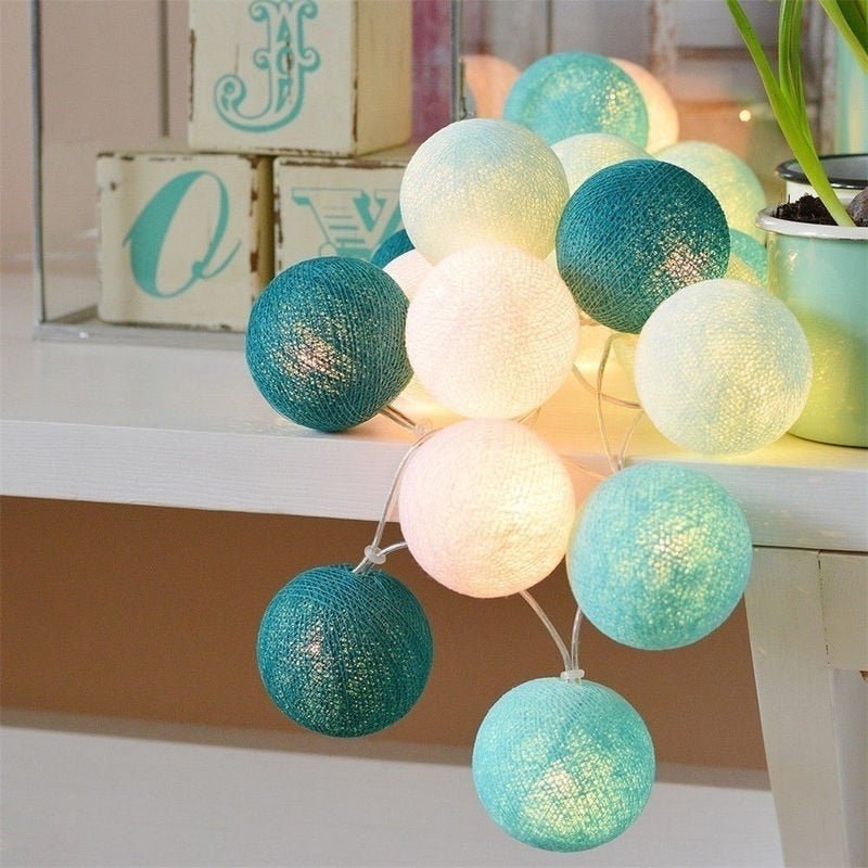 LED Baumwollball Girlande Lichter