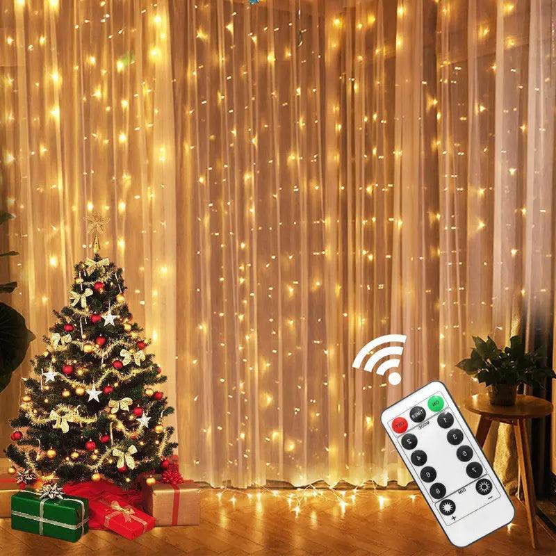 LED Vorhang Lichterkette Weihnachtsgirlande Lichterketten