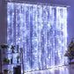 LED Vorhang Lichterkette Weihnachtsgirlande Lichterketten