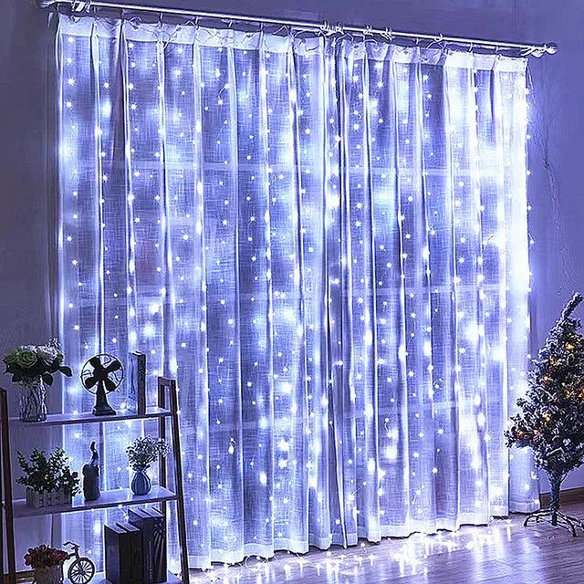 LED Vorhang Lichterkette Weihnachtsgirlande Lichterketten