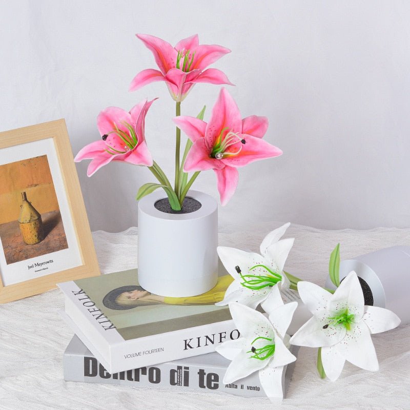 LED Blume Nachtlichter Lilie Tisch Blumenlampe