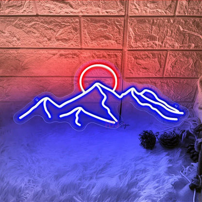 LED Berg & Sonne Neon Lichtzeichen