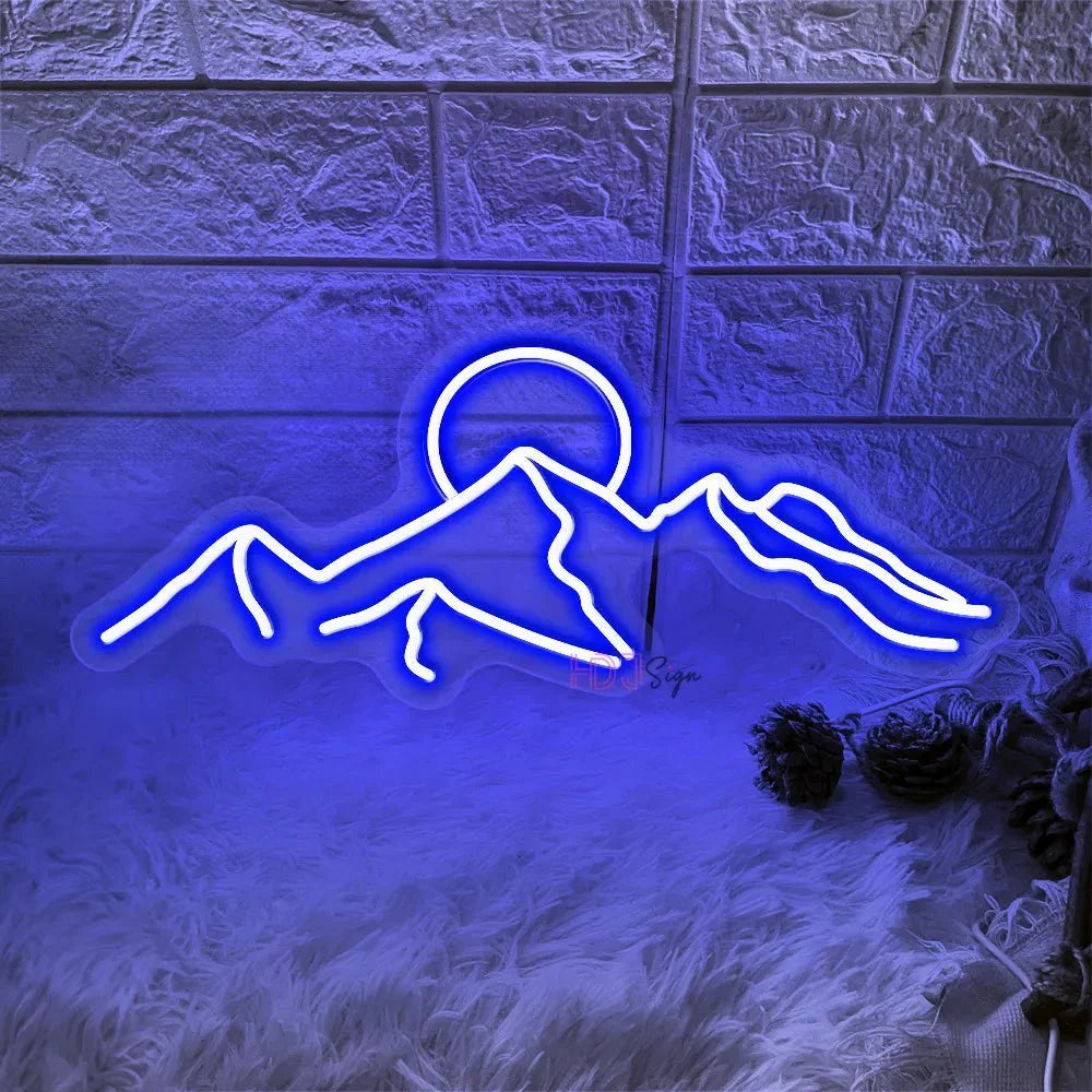 LED Berg & Sonne Neon Lichtzeichen