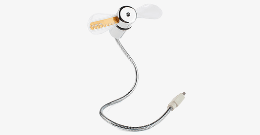 Frendorf | 2-in-1 LED Licht USB-Kühlventilator mit Echtzeituhr - Denk anders