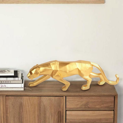 Geometrische Pantherstatue der modernen Kunst