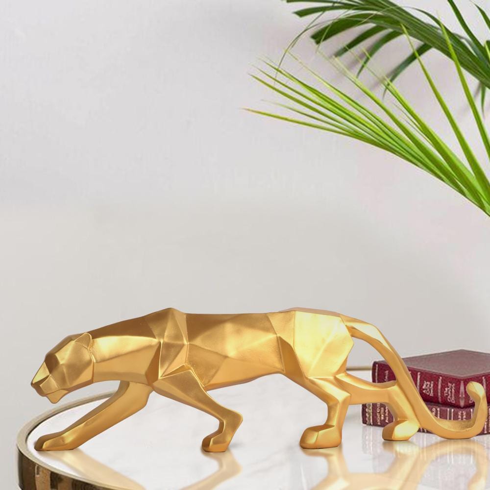 Geometrische Pantherstatue der modernen Kunst