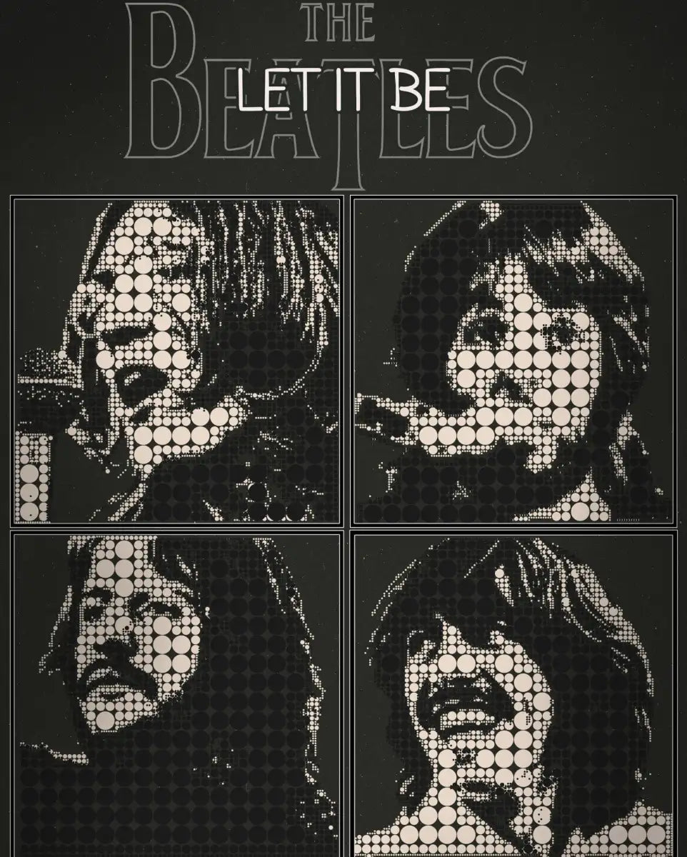 Frendorf | Let It Be Poster Musik Minimalistische Wandkunst