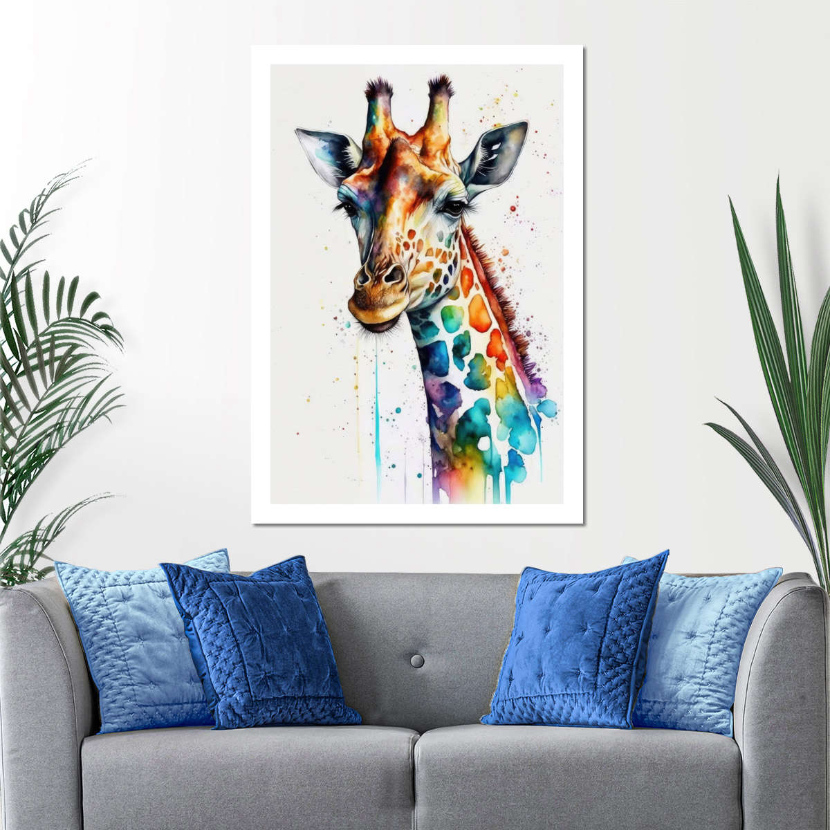 Frendorf | Giraffe Aquarell Wandkunst