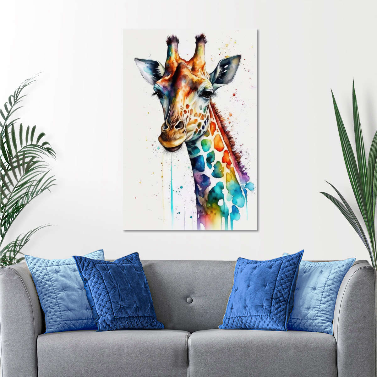Frendorf | Giraffe Aquarell Wandkunst