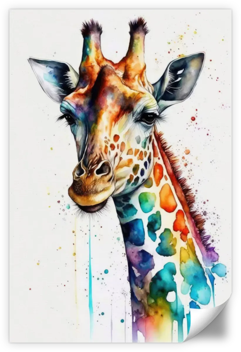 Frendorf | Giraffe Aquarell Wandkunst