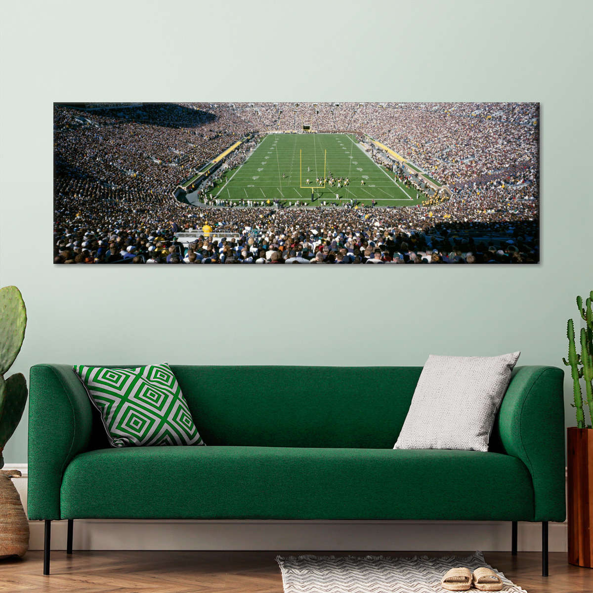 Frendorf | Luftaufnahme von Notre Dame Stadion Wandkunst