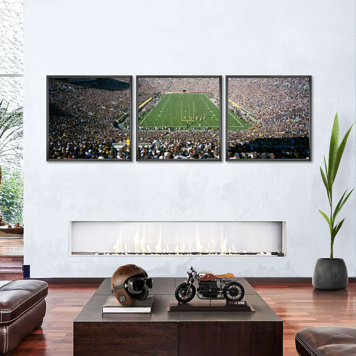 Frendorf | Luftaufnahme von Notre Dame Stadion Wandkunst