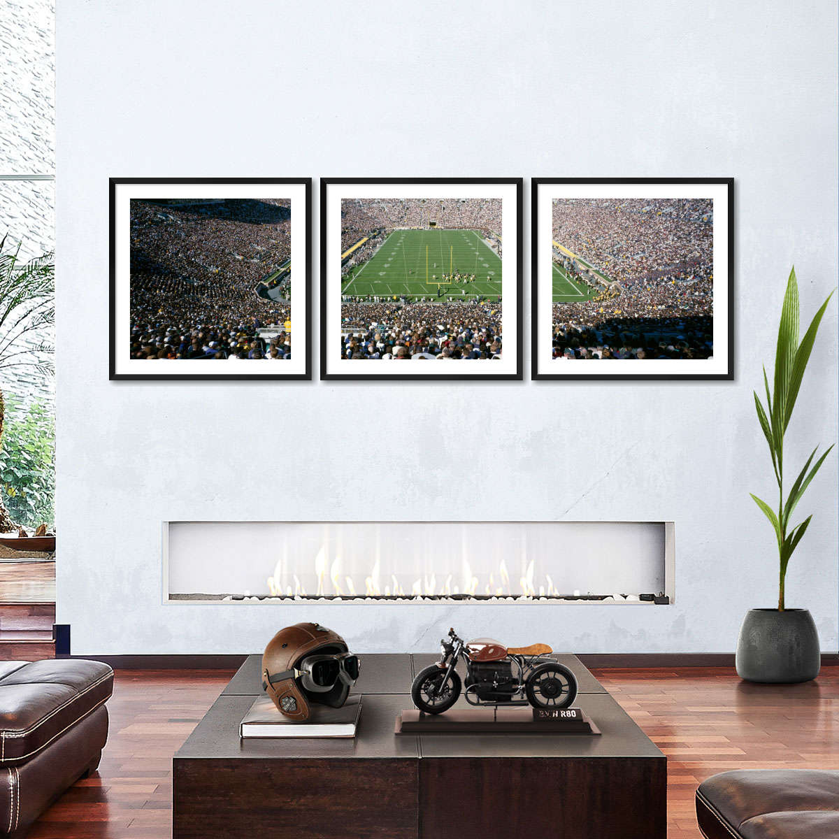 Frendorf | Luftaufnahme von Notre Dame Stadion Wandkunst