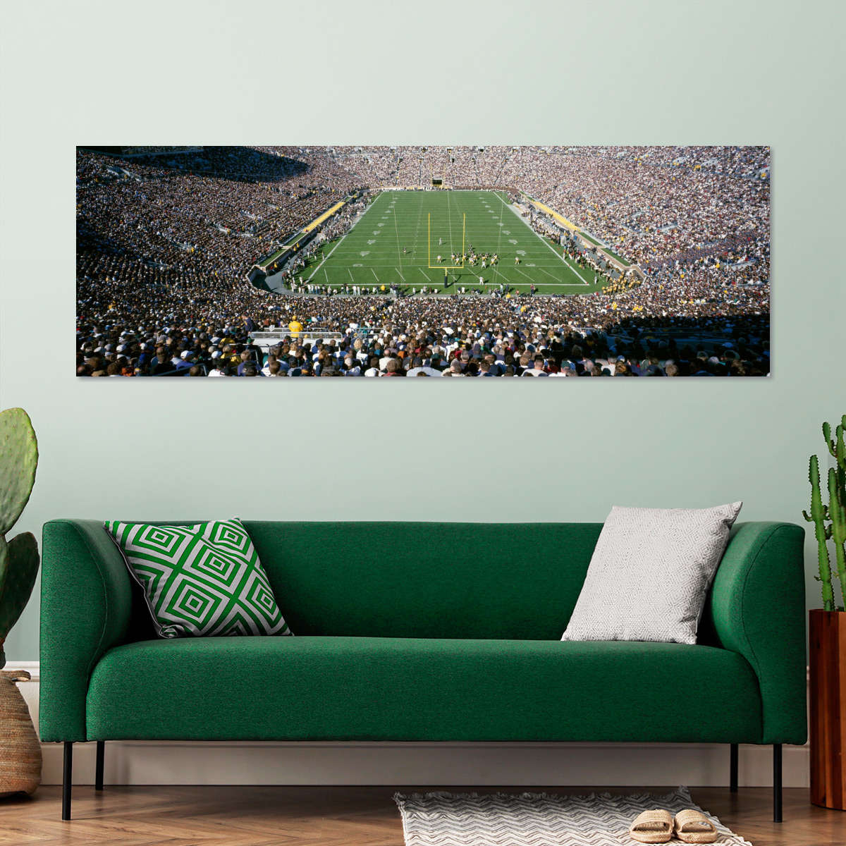 Frendorf | Luftaufnahme von Notre Dame Stadion Wandkunst