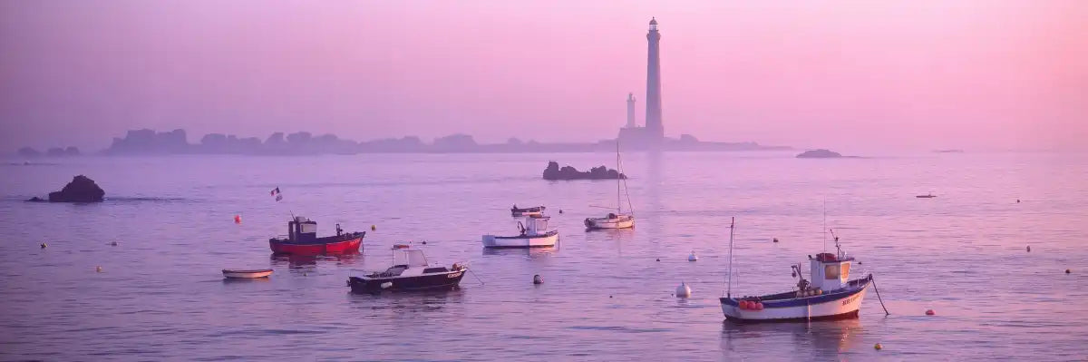 Frendorf | Lighthouse At Sunrise Ile Vierge Finistere Wandkunst