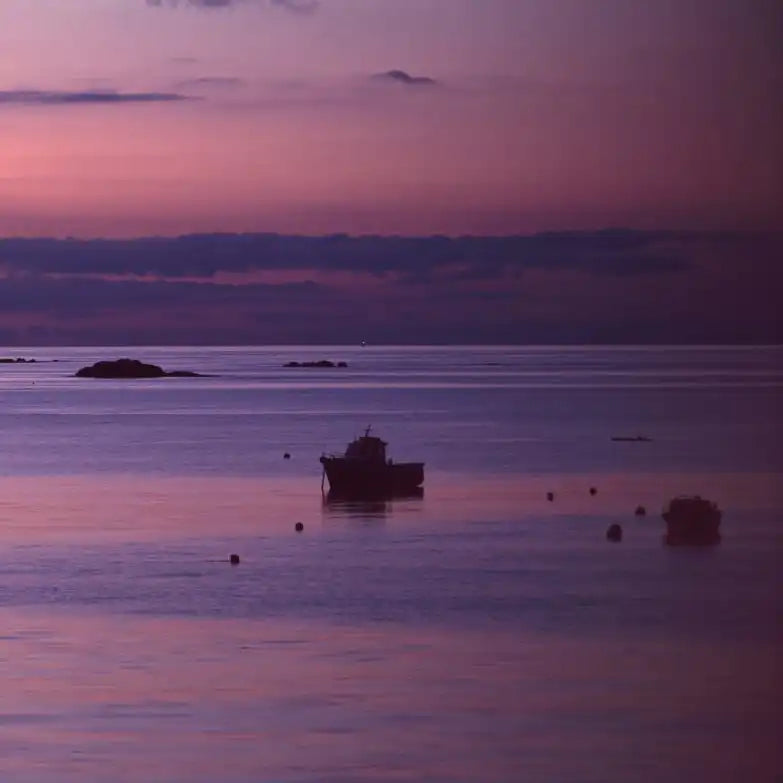 Frendorf | Leuchtturm bei Sonnenuntergang Ile Vierge Finistere Wandkunst