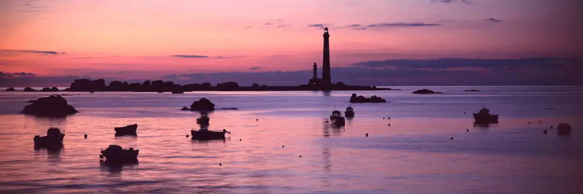 Frendorf | Leuchtturm bei Sonnenuntergang Ile Vierge Finistere Wandkunst