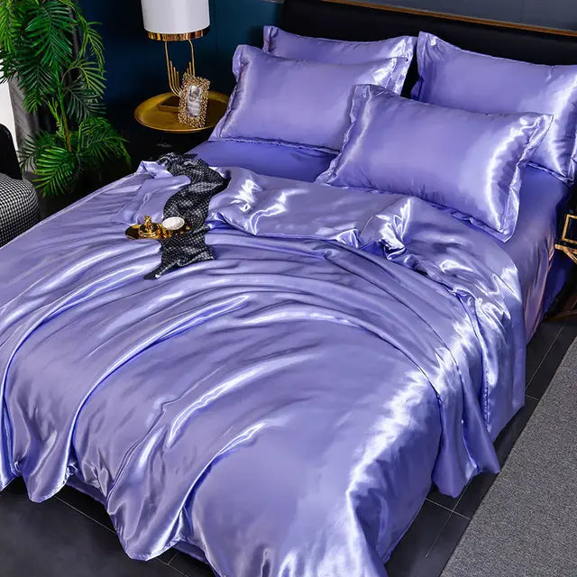 Frendorf | Luxe Uni-Satin-Bettbezug - SilkSerenity