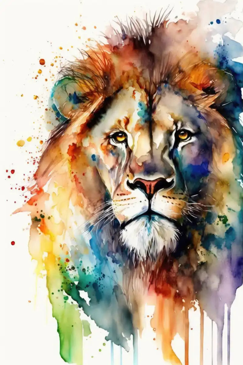 Frendorf | Lion Aquarell Wandkunst