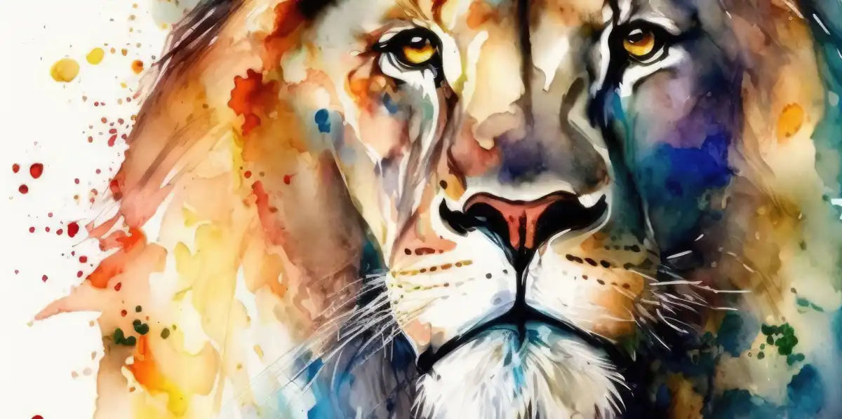 Frendorf | Lion Aquarell Wandkunst