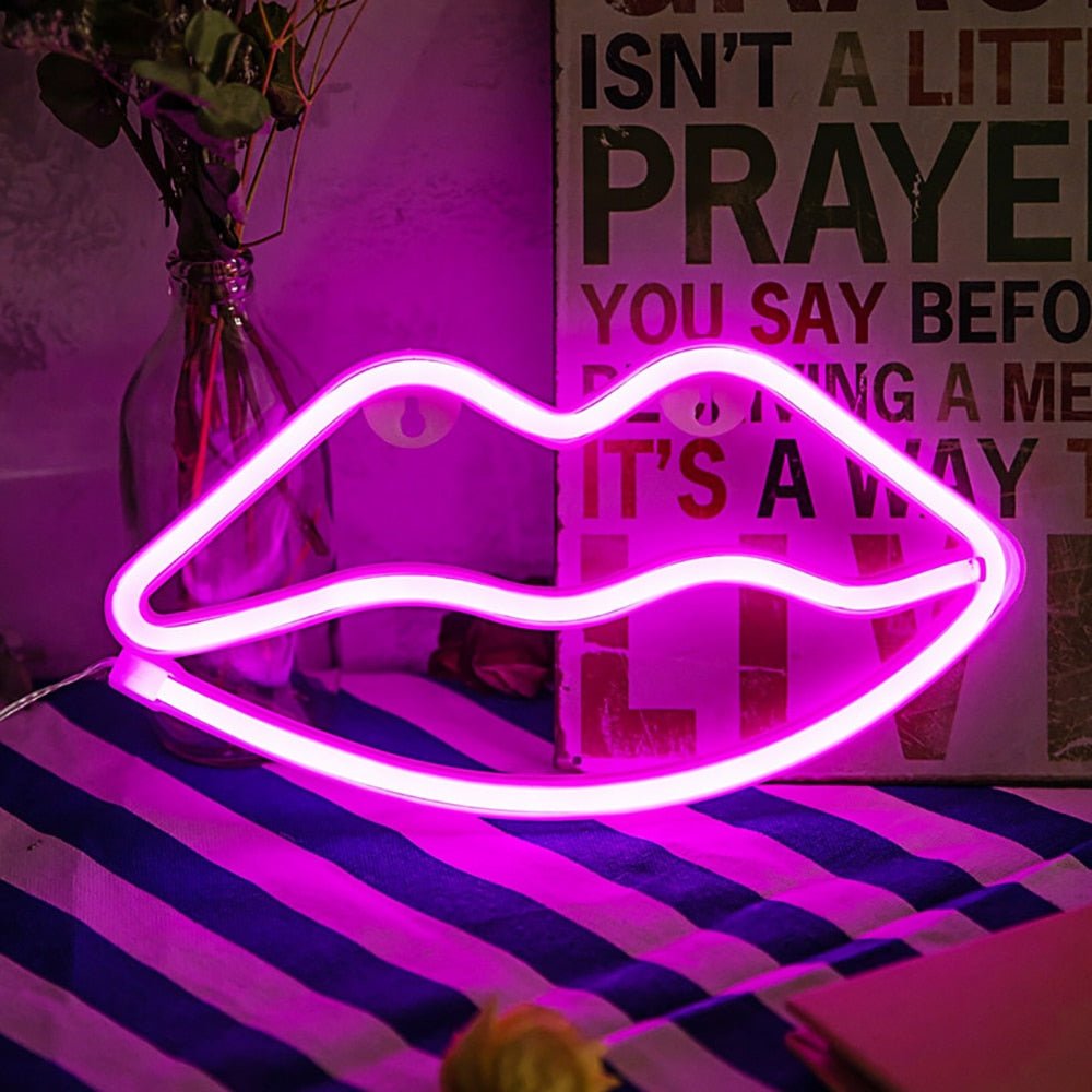 Lips Neon Zeichen