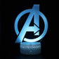 3D-Logo-Lampe Avengers