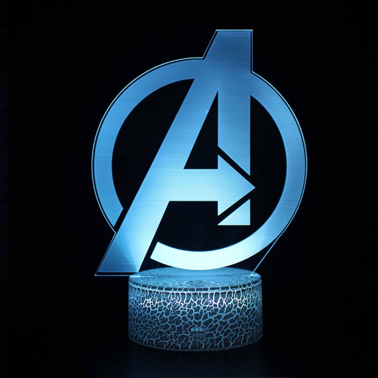 3D-Logo-Lampe Avengers