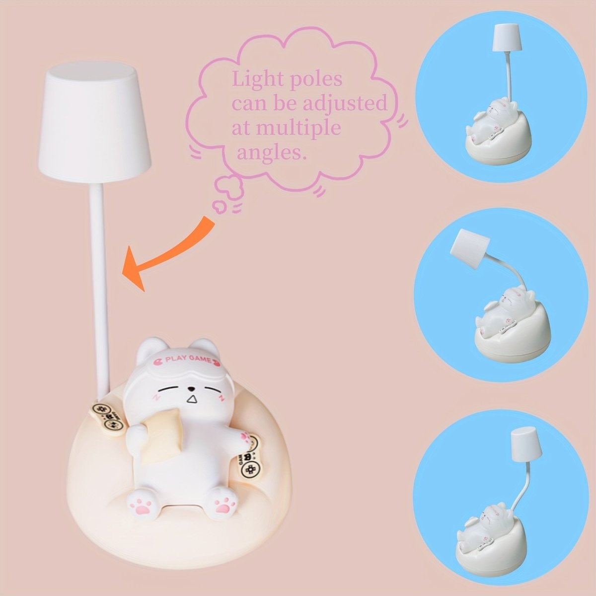 Frendorf | Lumikat - Soft Cat Light zum Laden über Usb, um Ihre Nacht zu beruhigen