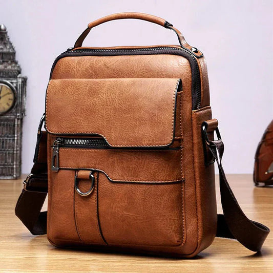 Frendorf | LeatherLux Elegante Lederschultertasche | Hochwertiges Design | Praktisch & Stilvoll für Alltag & Büro