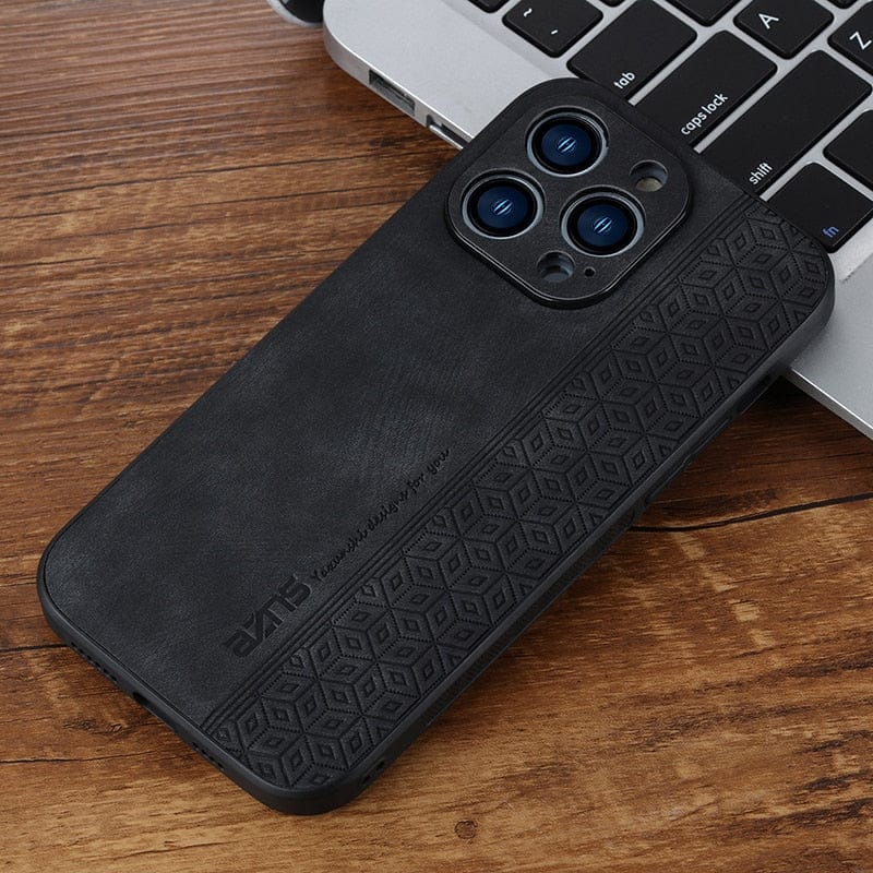 Frendorf | Stoßfeste Luxus-Lederhülle für iPhone 11/X/8/7
