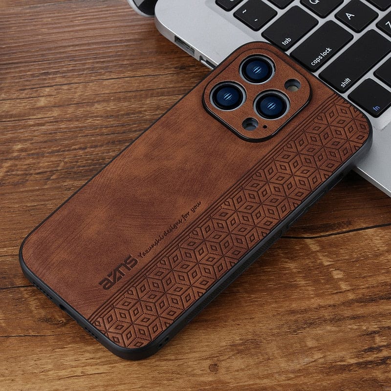 Frendorf | Stoßfeste Luxus-Lederhülle für iPhone 11/X/8/7