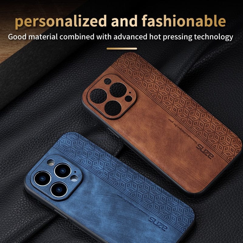 Frendorf | Stoßfeste Luxus-Lederhülle für iPhone 11/X/8/7