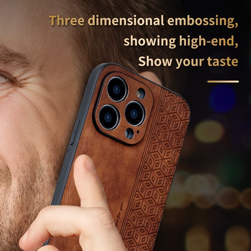 Frendorf | Stoßfeste Luxus-Lederhülle für iPhone 11/X/8/7