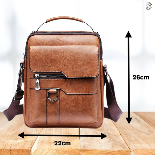Frendorf | LeatherLux Elegante Lederschultertasche | Hochwertiges Design | Praktisch & Stilvoll für Alltag & Büro
